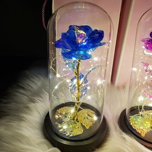Galaxy Rose in glass dome